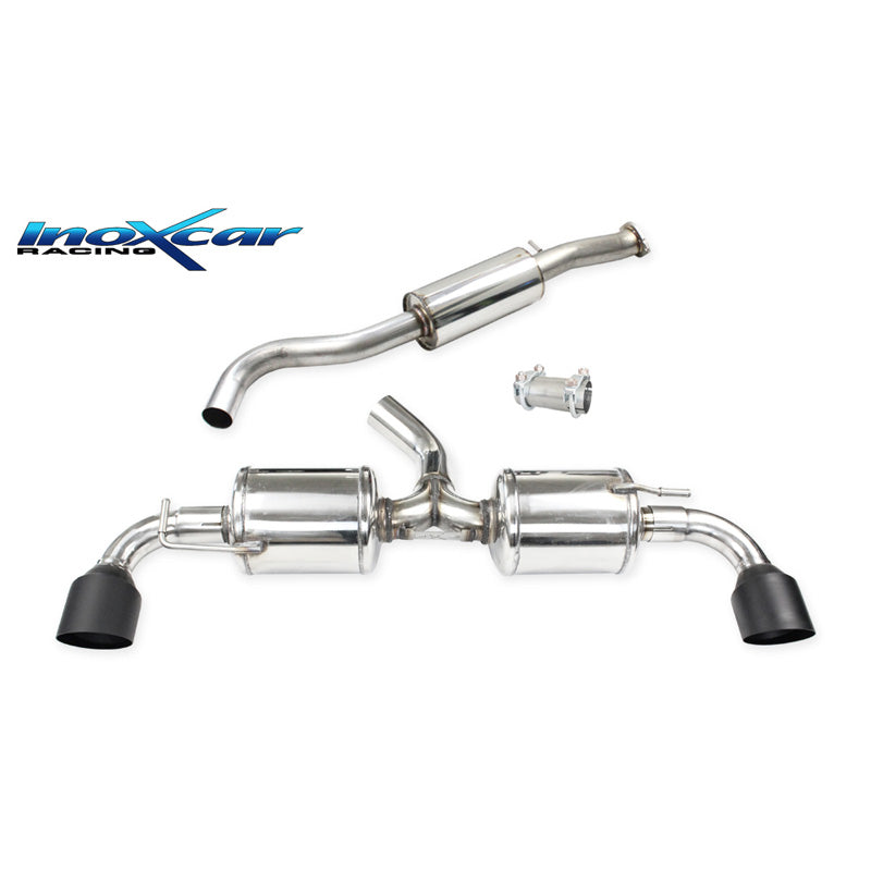 InoXcar, double échappement sport, convient à Toyota GR Yaris 1.6 (261HP) 2020- Ø65mm Gauche/Droite 100mm Racing