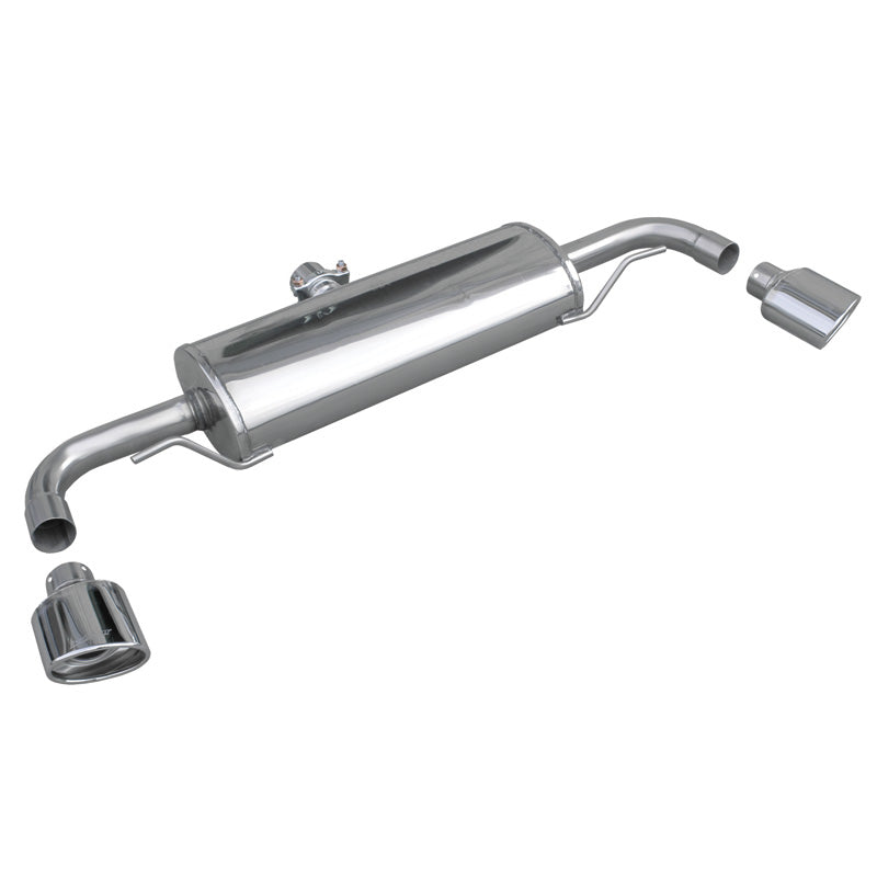 InoXcar, Dual sports exhaust, fits Audi TT 3.2 V6 Quattro (250HP) 2006- 120x80mm Oblique