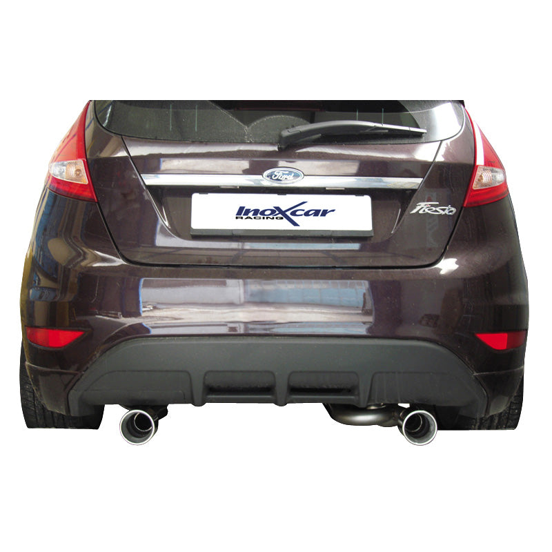 InoXcar, Double sports exhaust, fits Ford Fiesta VII 1.6 (120HP) 9/2008- 102mm