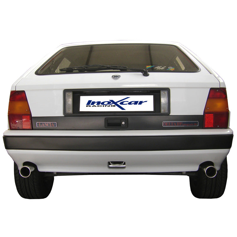 InoXcar, échappement sport double, convient à Lancia Delta (831) 2.0 Turbo Int. 8v/16v 1989- Left/Right 80mm
