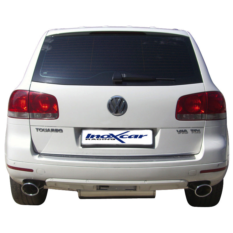InoXcar, Double sports exhaust, fits Volkswagen Touareg 5.0 V10 TDi (313HP) 2007- 150x105mm