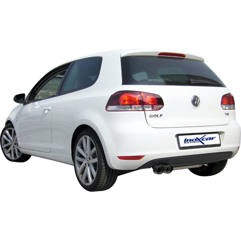 InoXcar, sportuitlaat, past op Volkswagen Golf VI 1.4TSi (160HP) 2008- 2x80mm Racing