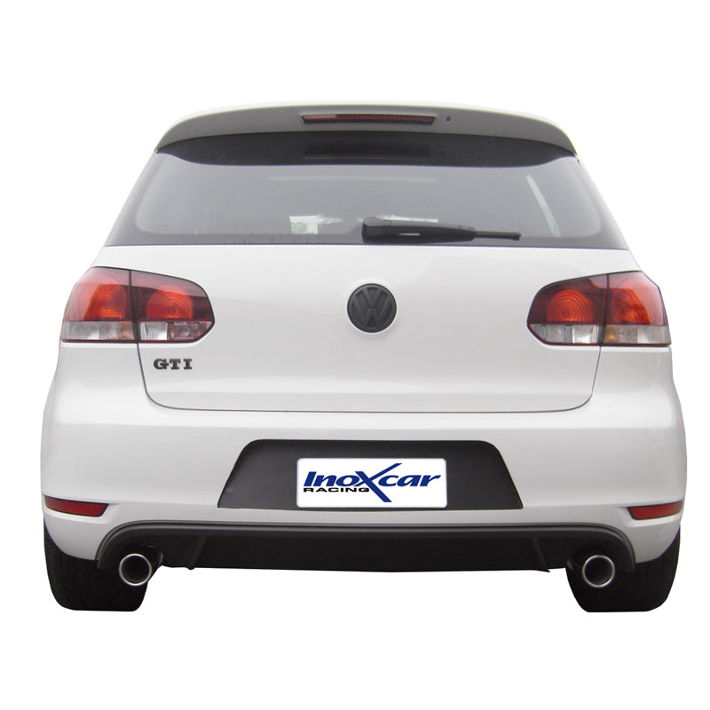 InoXcar, double échappement sport, compatible avec Volkswagen Golf VI GTi 2.0TSi (210HP) 2009- Gauche/Droite 80mm