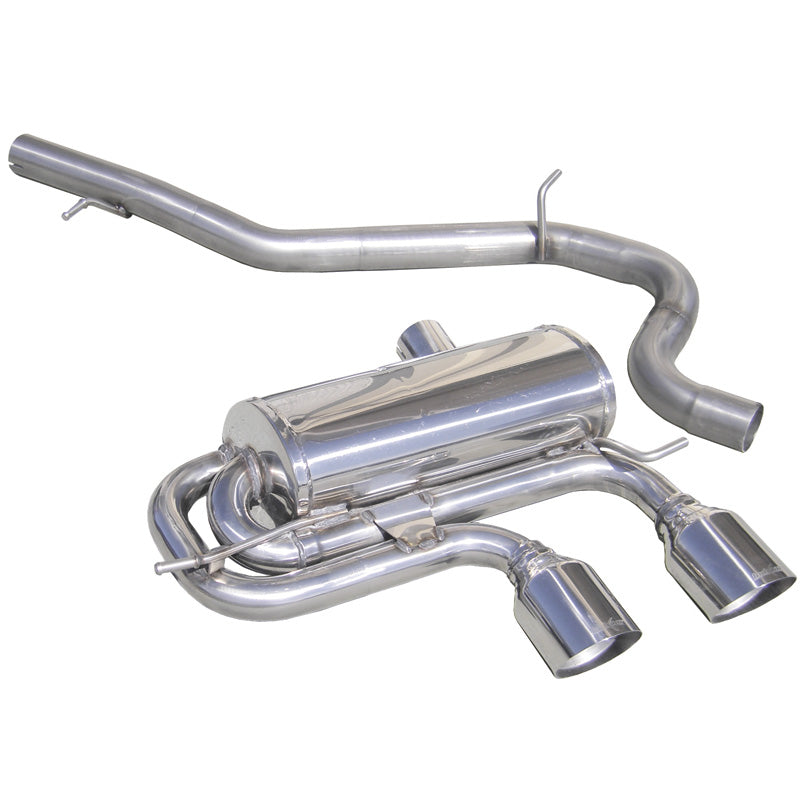 InoXcar, Échappement sport 'Center', compatible avec Volkswagen Golf VI 2.0 R TSi 4Motion (270HP) 2010- 2x102mm Racing
