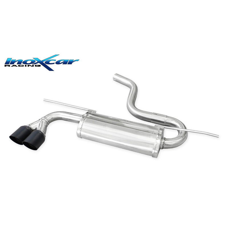 InoXcar, dubbele sportuitlaat, past op Volkswagen Golf VII 2.0 GTD 184HP 2012- 2019 2x80mm Keramisch zwart