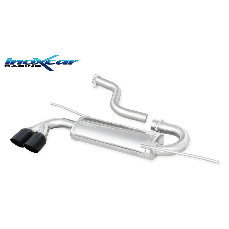 InoXcar, Sports exhaust, fits Volkswagen Scirocco 1.4 TSI 122hp 2008- 2x80mm Ceramic Black