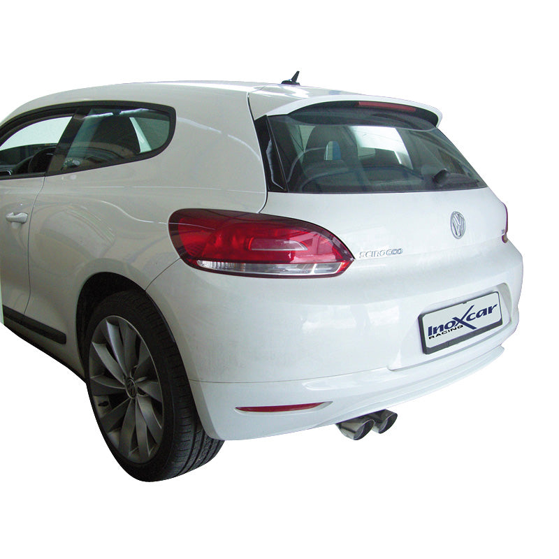 InoXcar, échappement sport, convient pour Volkswagen Scirocco 1.4 TSi (160HP) 2008- 2x80mm Racing