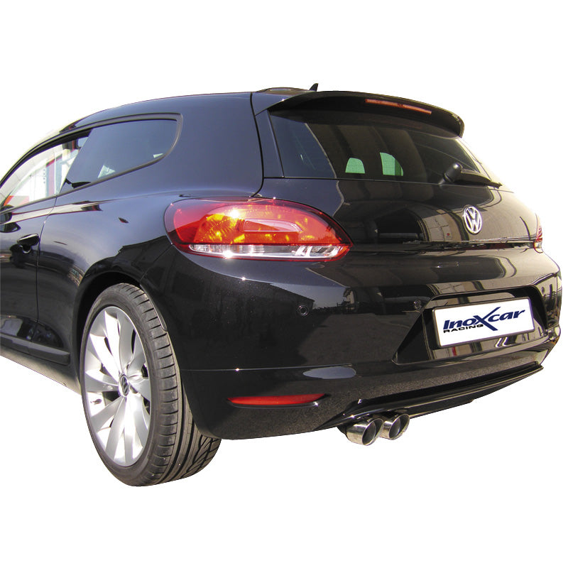 InoXcar, Sports exhaust, fits Volkswagen Scirocco 2.0 TFSi (200HP) 2008- 2x80mm Racing