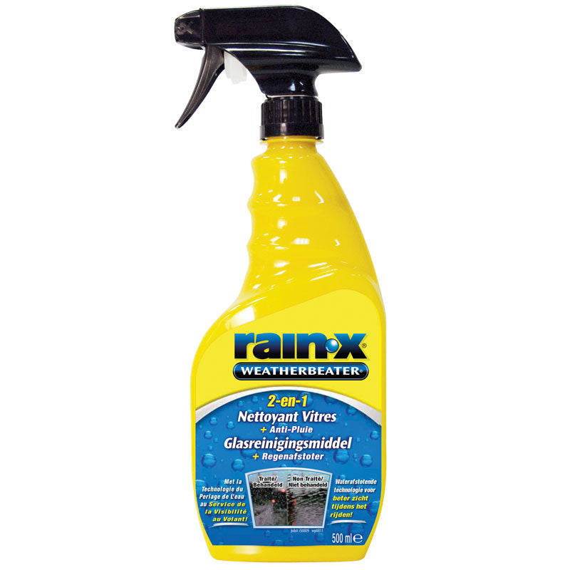 Rain-X, 2-in-1 Glasreiniger met regenafstotende werking - 500ml