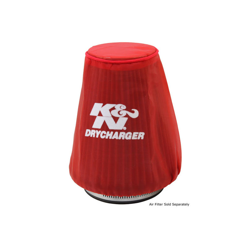 K&N, enveloppe de filtre PreCharger - Rouge - 133x152mm