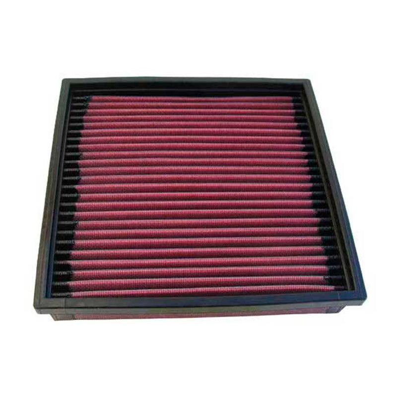 K&N, Paneelfilter, past op Audi 100, 200, 5000, Daimler Double Six, Jaguar XJ, Lada Niva, Porsche 912, 914, 924, Seat Terra, Trabant, VW Polo, Transporter T2, T3, Volvo 242, 244, 245 (33-2003)