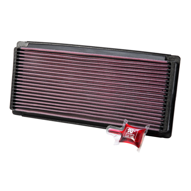 K&N Panel filter, fits Ford Bronco, F150/F250/F350/F450 1987-1997, VW Jetta 1.8 1989-1991 (33-2023)