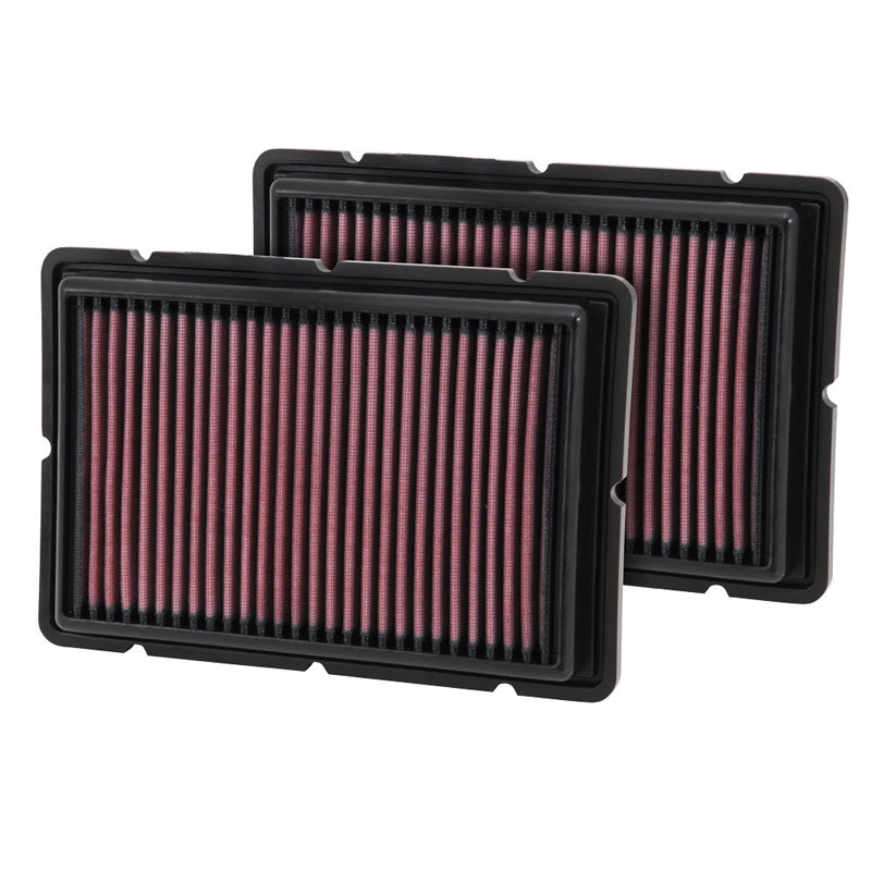 K&N Panel filter, fits Ferrari 360 3.6 1999-2005, F430 4.3 2005-2010 (set of 2) (33-2494)
