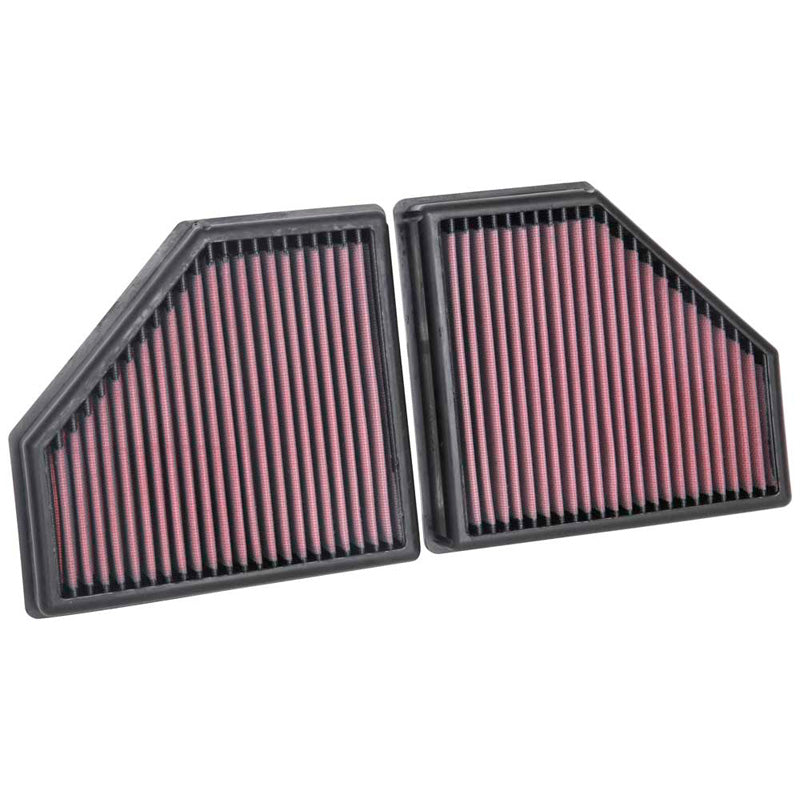 K&N, Panel filter, Fits BMW 750i 4.4 (2016-) & M550i xDrive 4.4 (2018-), Reusable, Set of 2 pcs.