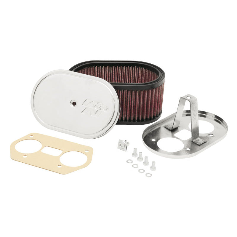 K&N Custom Racing Assembly Small Oval, convient pour Weber 36/40/44 IDF/IDA, hauteur d'assemblage 85mm (56-1170)