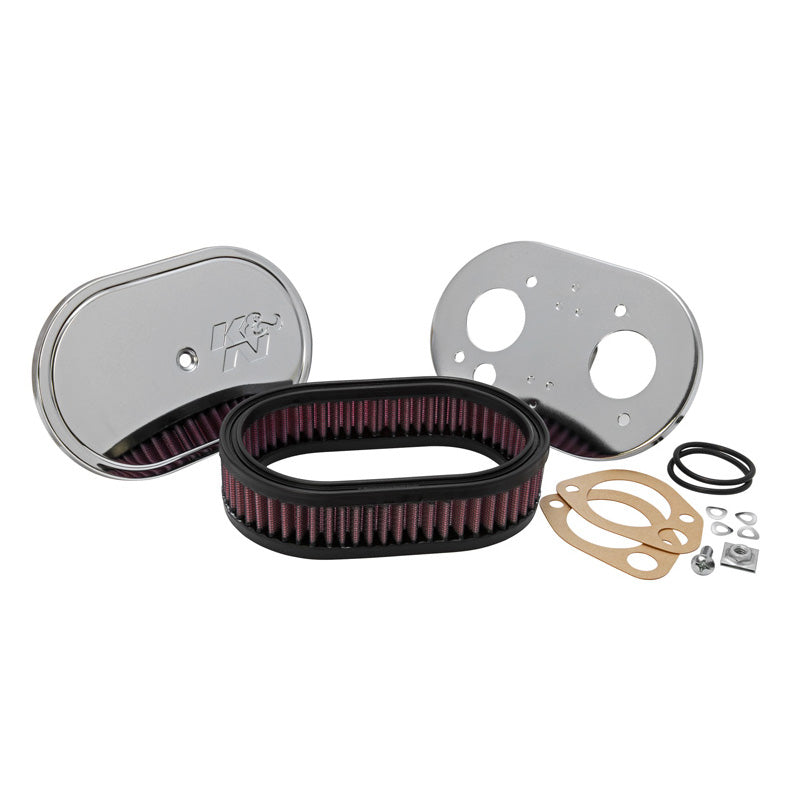 K&N Custom Racing Assembly petit ovale, convient à Weber 40 DCOE, hauteur d’assemblage 47mm (56-1270)