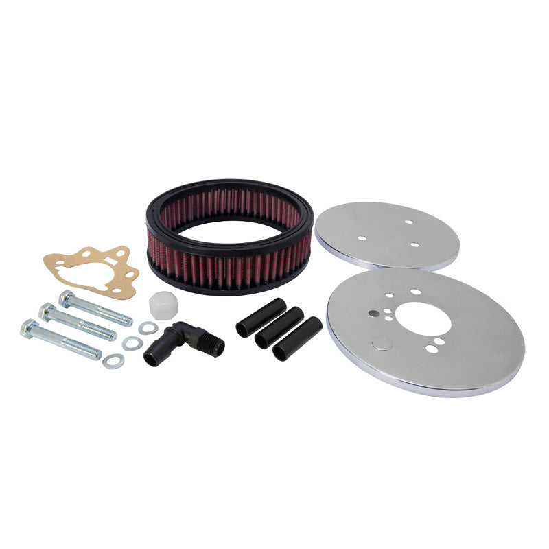 K&N Custom Racing Assembly Round, convient pour Stromberg 175 CD, trou central, diamètre 150 mm, hauteur d'assemblage 47mm (56-1620)