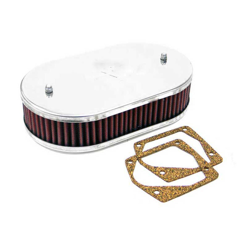 K&N Custom Racing Assembly Small Oval, Fits Solex/Mikuni Solex 34/34 Progressive, Weber 28/30 DFTM/DFTH, 30/32 DMTE, 32/34 DMTR/DMTL, Assembly height 56mm (56-9025)