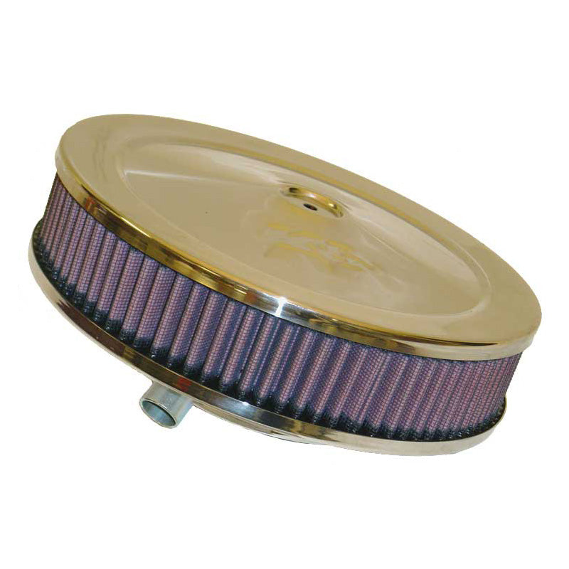 K&N Ensemble de filtre à air rond - bride de 130mm, diamètre de 229mm, hauteur de 86mm (60-1110)