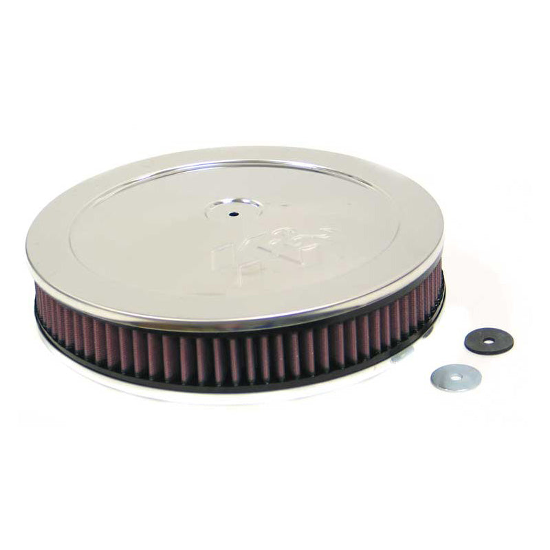 K&N Ensemble de filtre à air rond - bride de 130mm, diamètre de 279mm, hauteur de 86mm (60-1150)