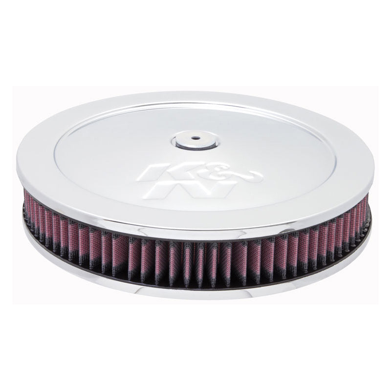 K&N Ensemble de filtre à air rond - bride de 130mm, diamètre de 279mm, hauteur de 79mm (60-1170)