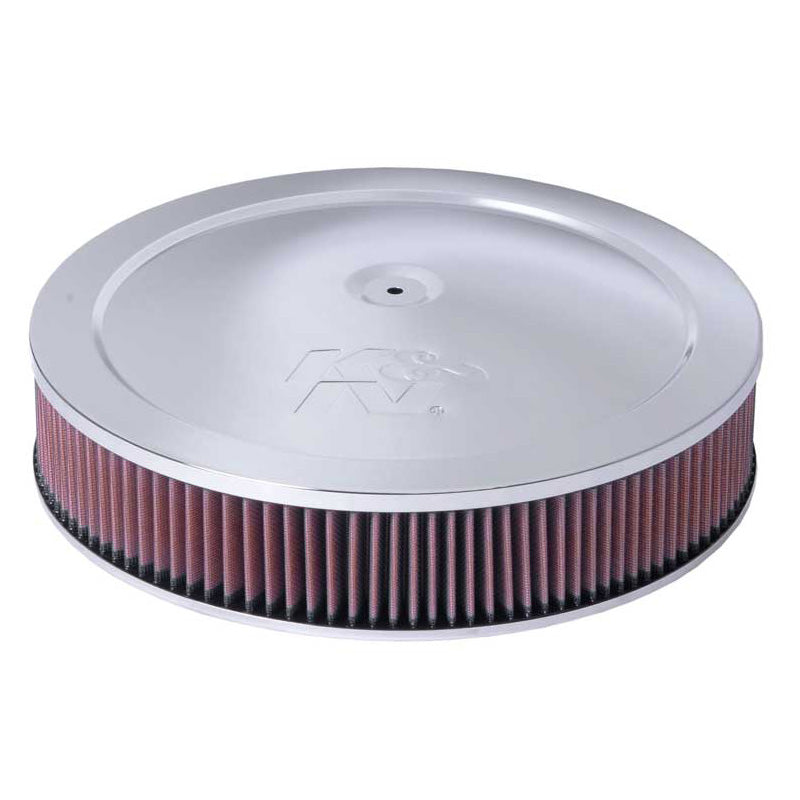 K&N Ensemble de filtre à air rond - bride de 130mm, diamètre de 356mm, hauteur de 117mm (60-1264)