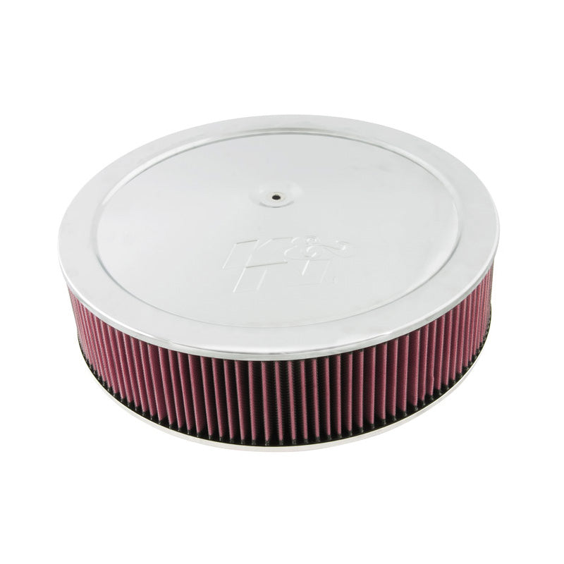 K&N rond luchtfilterelement - 186mm flens, 406mm diameter, 103mm hoogte, 25mm drop base (60-1641)