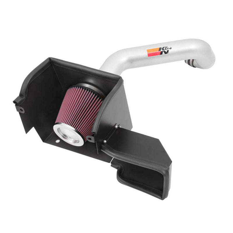 K&N High Performance Air Intake Kit, fits Dodge Ram 1500 3.6L V6 2013-2021 - Textured Silver (77-1564KS)