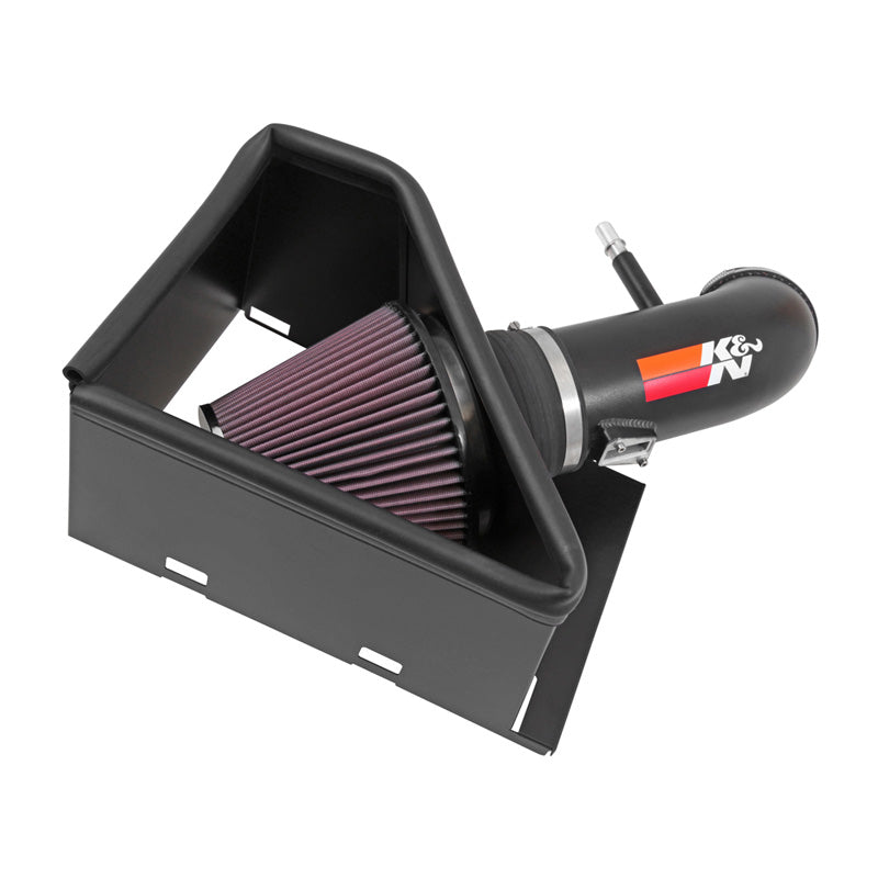 K&N High Performance Air Intake Kit, Fits Dodge Ram 2500/3500 6.4L V8 2014-2018 - Textured Black (77-1568KTK)