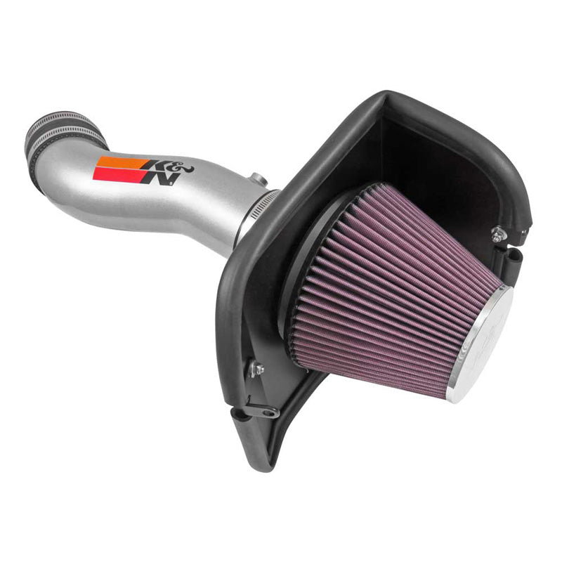 K&N High Performance Air Intake Kit, fits Jeep Cherokee 3.2L V6 2014-2018 - Silver (77-1569KS)