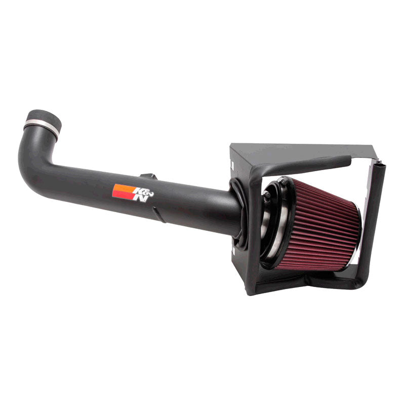 K&N High Performance Air Intake Kit, geschikt voor Ford F250 Super Duty 5.4L V8 2008-2010 - Gestructureerd zwart (77-2577)