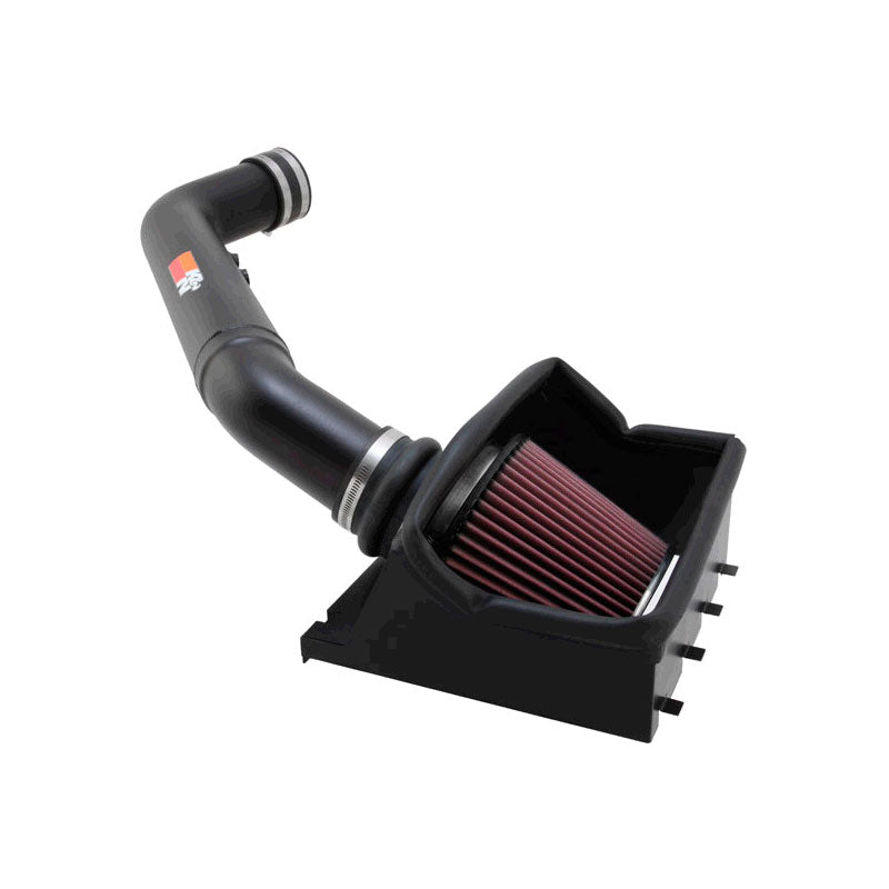 K&N High Performance Air Intake Kit, past op Ford F250/F350 Super Duty 6.2L V8 2011-2016 - Zwart (77-2582)