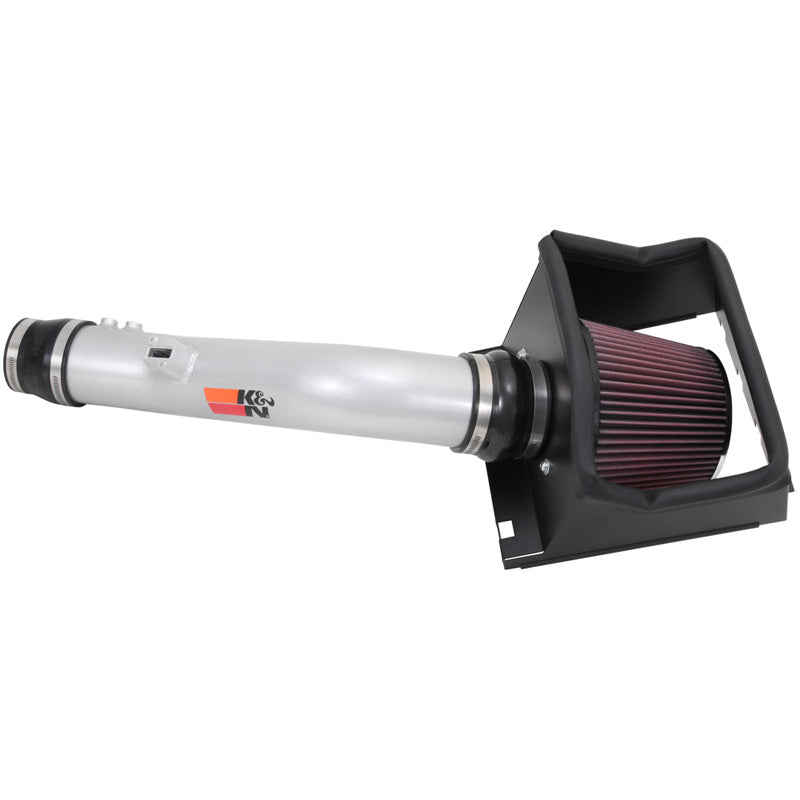 K&N High Performance Air Intake Kit, fits Ford F150 3.7L V6 2012-2014 - Silver (77-2585KS)