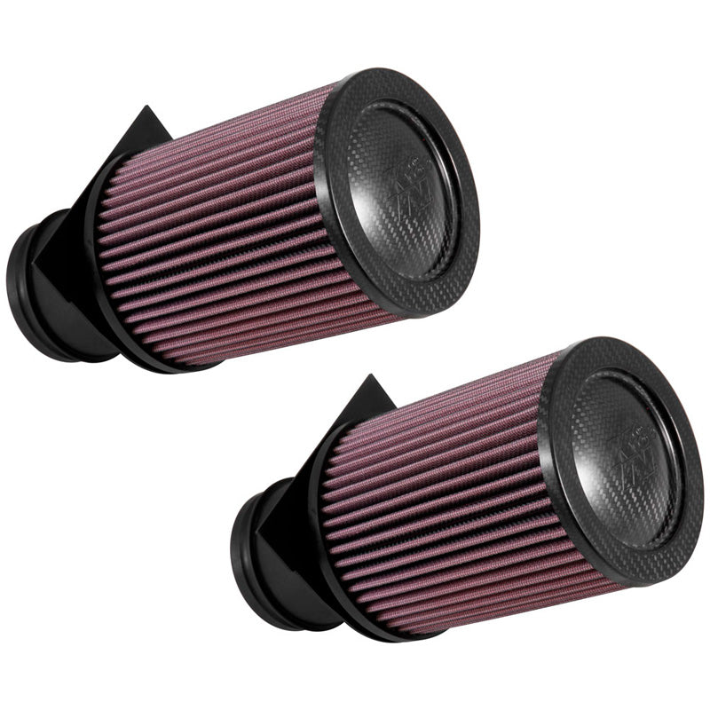 K&N Panel Filter, fits Audi R8 5.2 V10 (Automatic) 2014-2015 / R8 5.2 V10 2017- & Lamborghini Huracan 5.2 V10 2015- (set of 2) (E-0658)