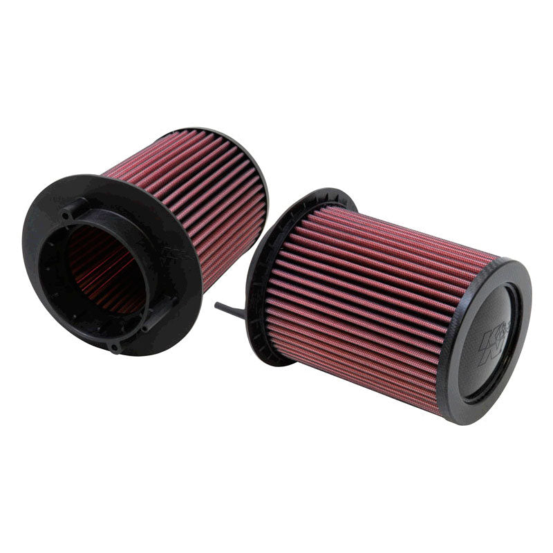 K&N Filtre à panneau, convient à Audi R8 4.2L V8 2009-2012 (lot de 2 pièces) (E-0668)