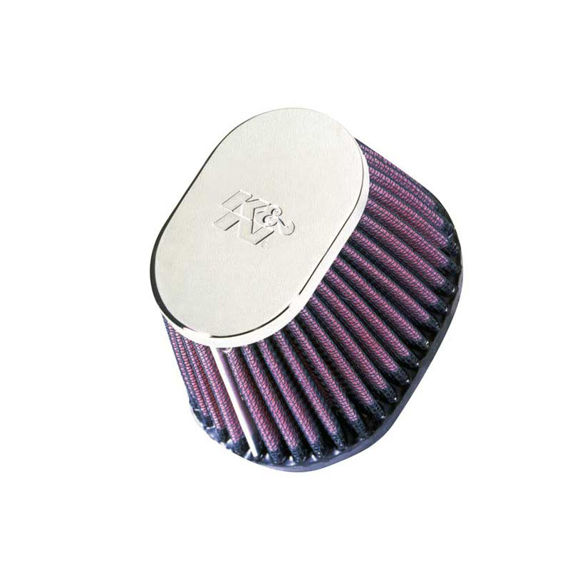 K&N Filtre à air ovale universel bride de 54mm, base 102mm x 76mm, sommet 76mm x 51mm, hauteur de 70mm (RC-0981)