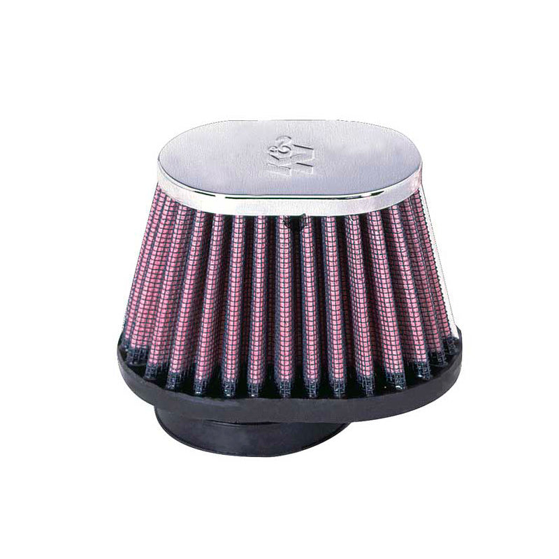 K&N Filtre à air ovale/conique universel bride décalée 51mm, base 76mm x 102mm, sommet 51mm x 76mm, hauteur 70mm (RC-1820)