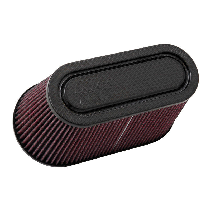 Filtre à air universel K&N - dessus et base en fibre de carbone - collerette 89mm, base 305mm x 152mm, sommet 252mm x 100mm, hauteur 152mm (RP-5182)