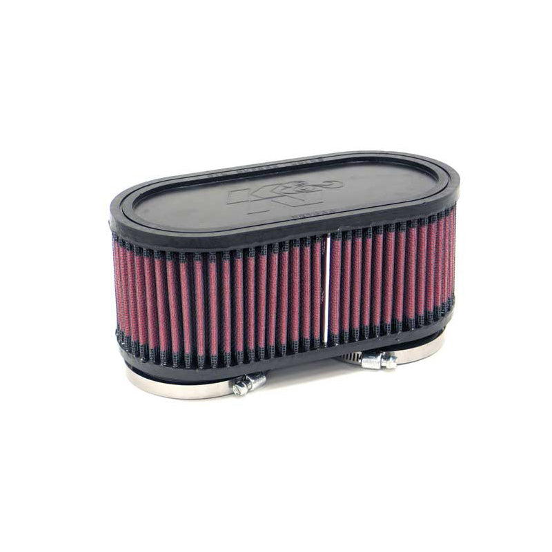 Filtre à air ovale universel K&N, double collerette de 60mm, 187mm x 92mm, hauteur de 76mm (RU-2970)