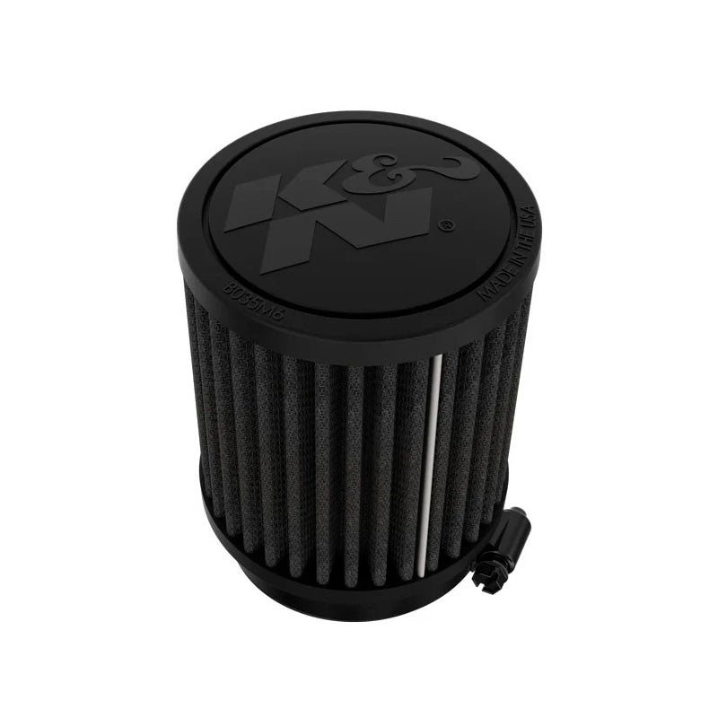 Filtre à air rond universel Dryflow noir K&N, collerette de 64mm, diamètre extérieur de 89mm, hauteur de 102mm (RU-3125HBK)