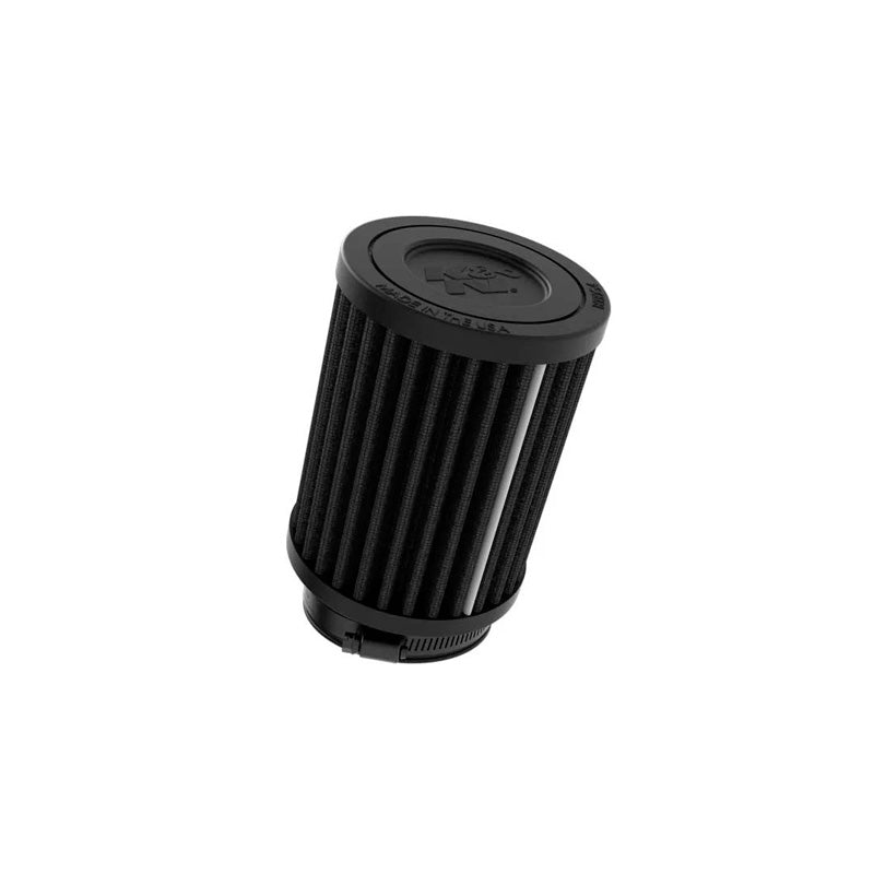 K&N Filtre à air rond universel Dryflow noir, collerette de 48 mm, angle de 10 degrés, diamètre extérieur de 76 mm, hauteur de 102 mm (RU-3130HBK)