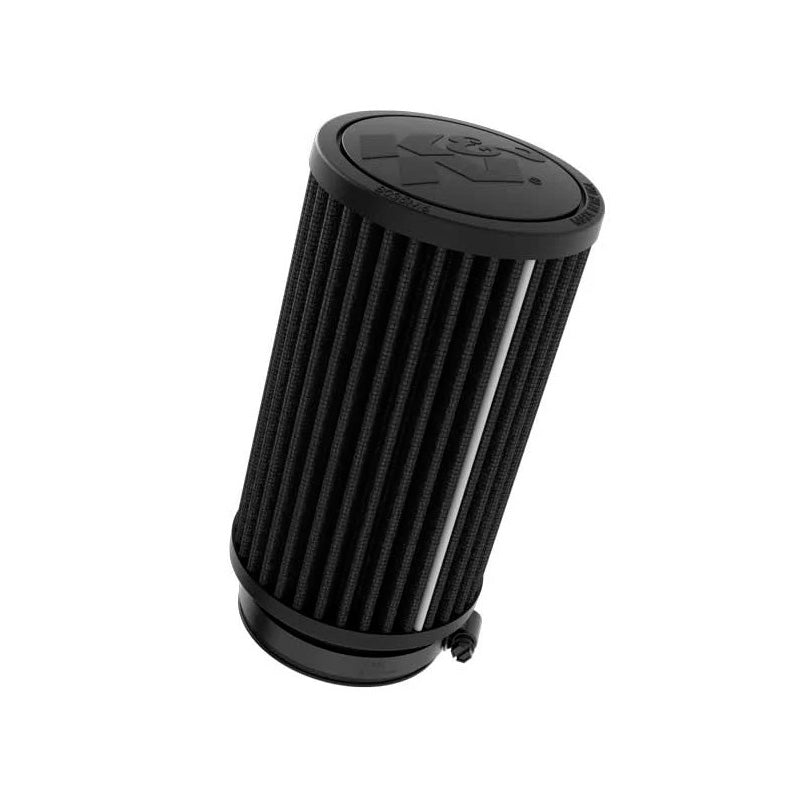 K&N Filtre à air universel noir Dryflow rond bride de 64mm, diamètre extérieur 89mm, hauteur 152mm (RU-3131HBK)