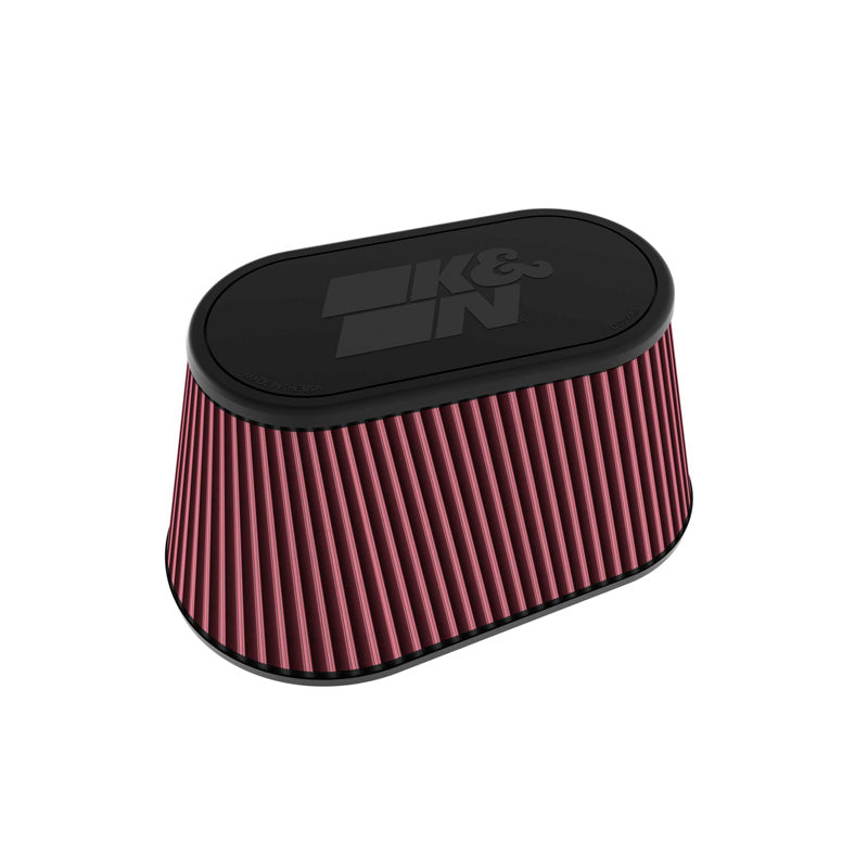 K&N universeel ovaal/conisch luchtfilter 114mm flens, 292mm x 178mm basis, 229mm x 114mm bovenkant, 152mm hoogte (RU-5297)