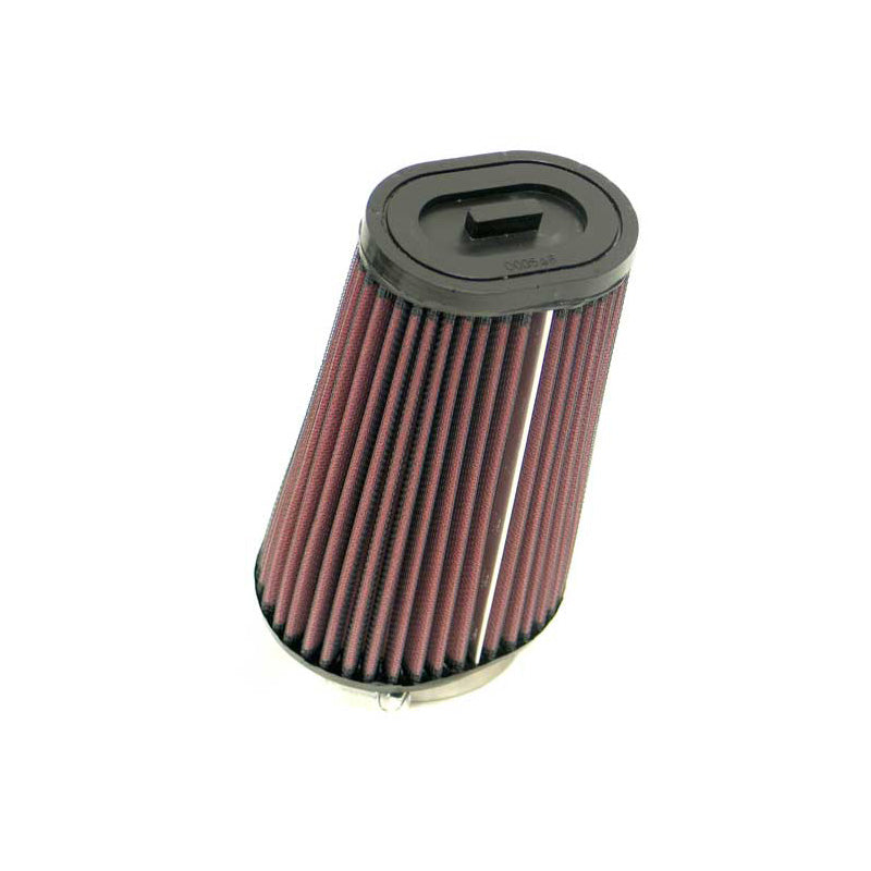 K&N Filtre à air universel ovale/conique, collerette de 62mm, angle de 20 degree, base de 114mm x 95mm, sommet de 89mm x 64mm, hauteur de 178mm (SN-2560)