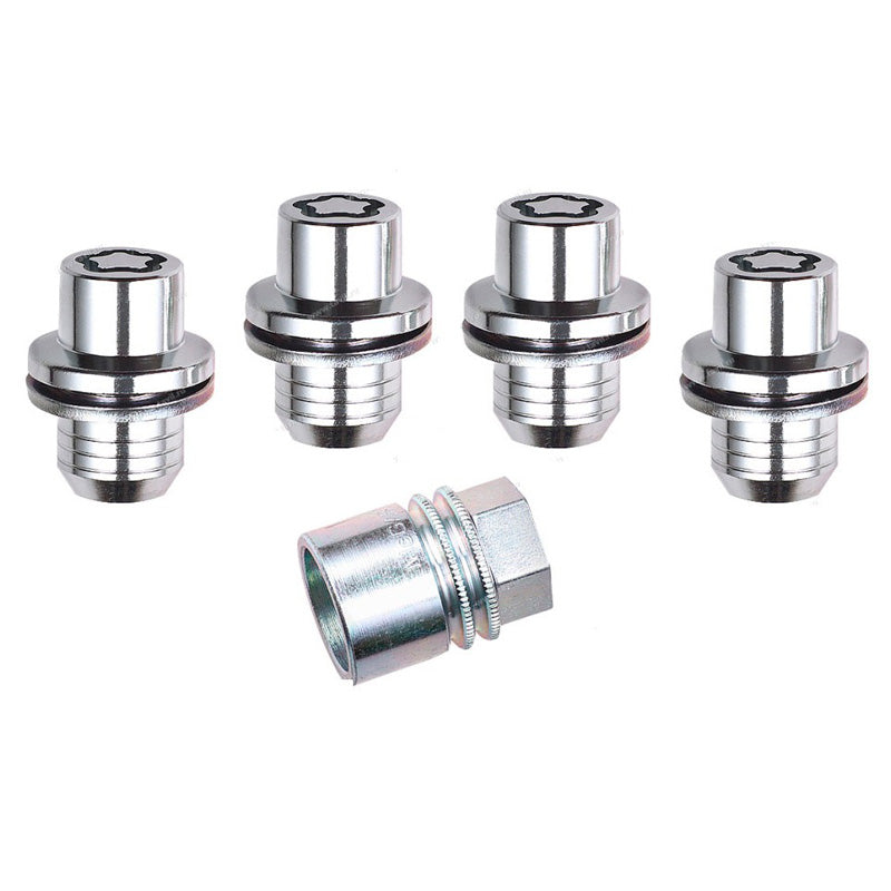 McGard, Boulon antivol de roue M14x1,50 - Plat - 19,4mm de longueur (tête 22mm) - Lot de 4 + clé
