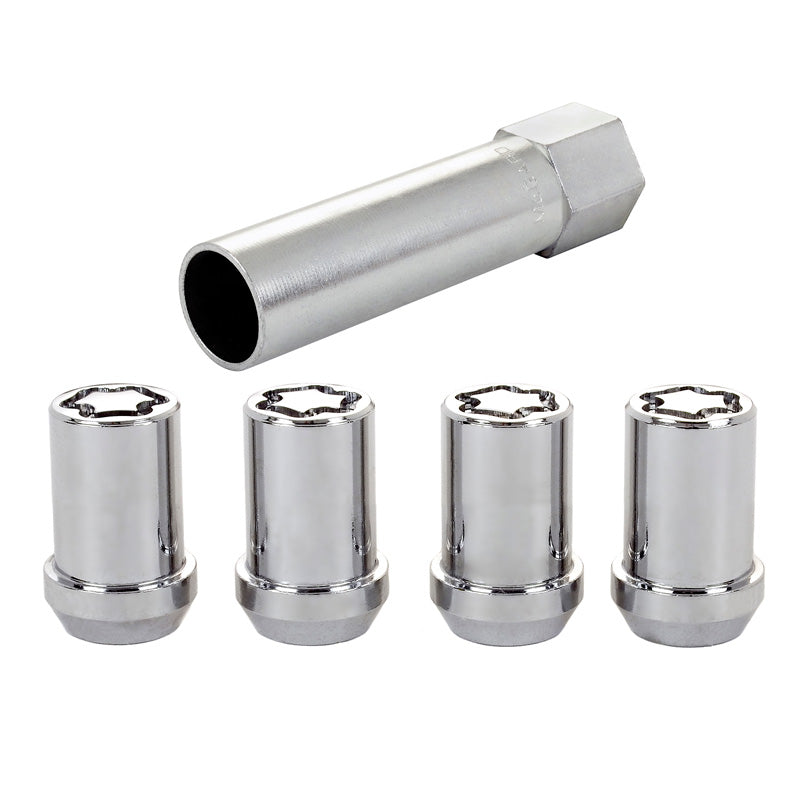 McGard, Écrous antivol de roue HEX/Tuner M12x1.50 - Conique - longueur 21mm - Lot de 4 pièces + clé