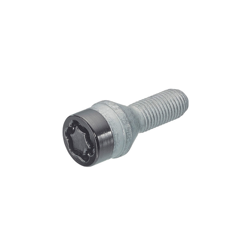 McGard, Boulons antivol de roue M14x1.50 - Noir - Conique - 27,3mm (tête 17mm) - Lot de 4 pièces + clé