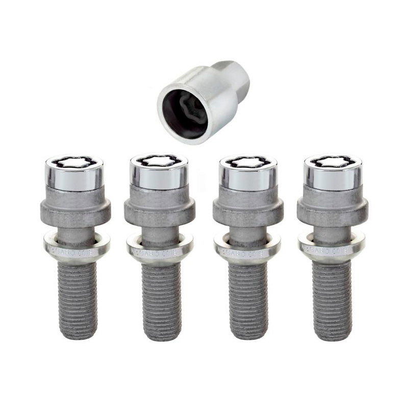 McGard, Wheel locking bolts - M14x1.50 - Round Conical R14 - 37,1mm (19mm head) - Set of 4 + key