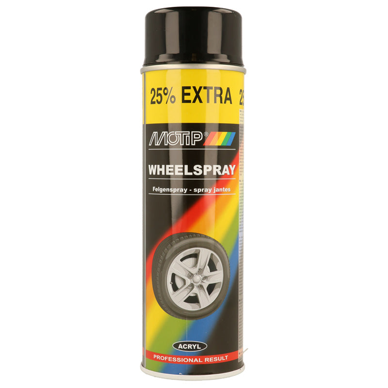 Motip, spray pour jantes - noir brillant - 500ml