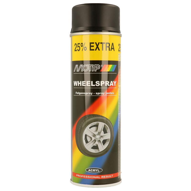 Motip, Spray pour jantes - Noir mat - 500ml